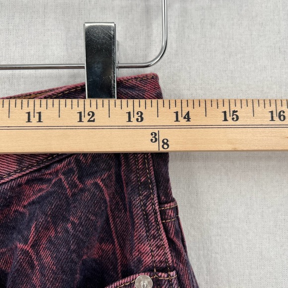 FRAME DENIM Jeans Womens 25 Long Tall Pink Acid Wash Wide Straight High Rise - Picture 11 of 14